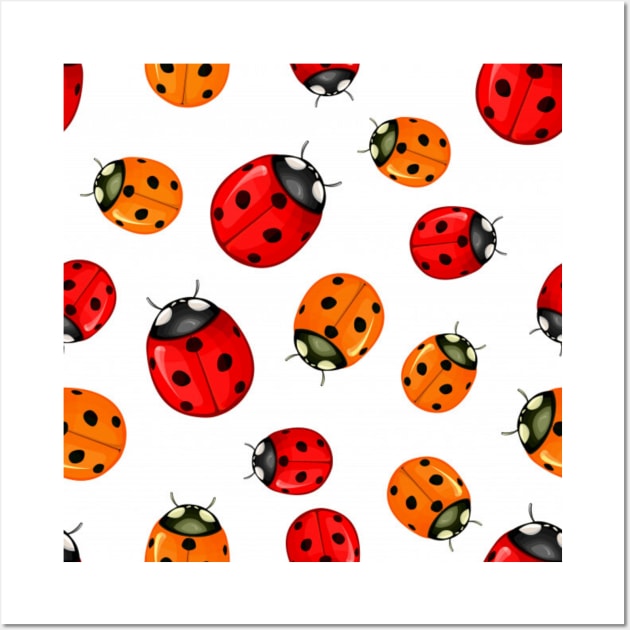 Ladybird design for apparels and products Wall Art by Flower Queen